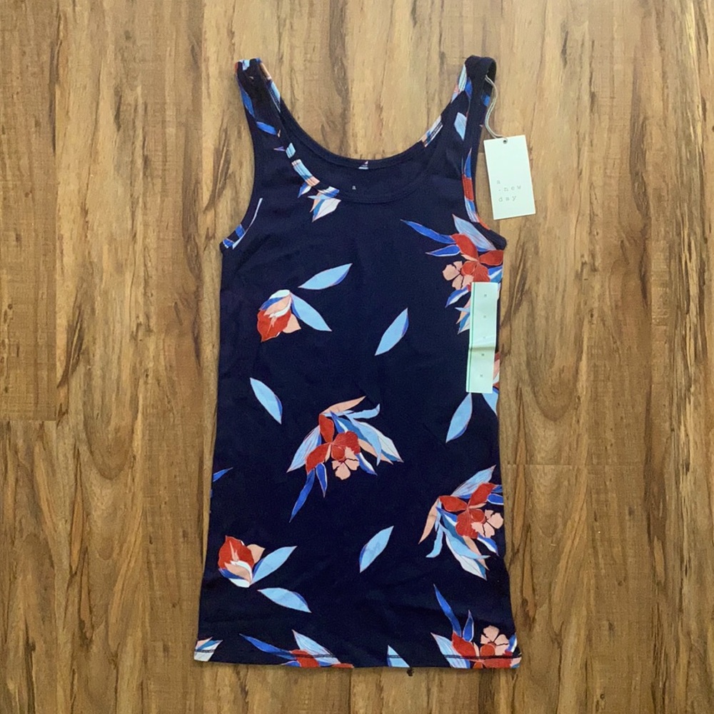 A New Day Womens Blue/Orange Tank Top - Size M